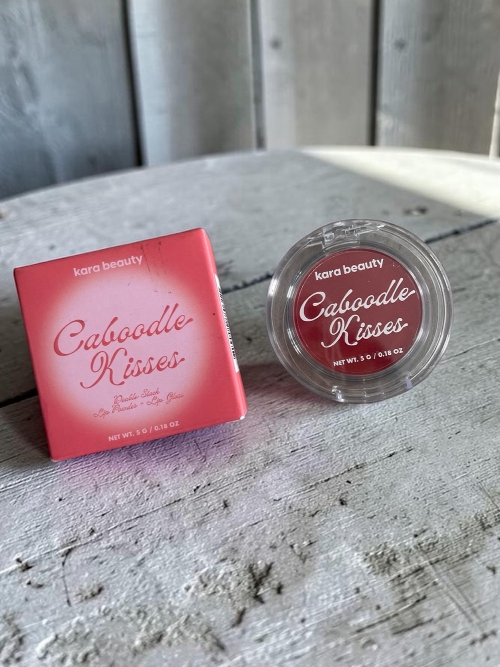 Kara Beauty Caboodle Kisses
Double Stack Lip Powder & Gloss -Pinkie Boots